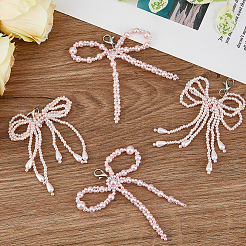 4 stücke 2 arten kunststoff imitation perle bowknot schuh charme&nbsp;FIND-DC0007-07A