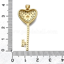 Латунные микропаве прозрачные подвески с фианитом KK-V010-28G