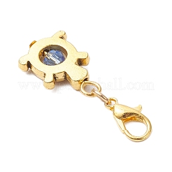 Подвеска в тибетском стиле из сплава и стеклянных бусин черепаха&nbsp;HJEW-JM03216