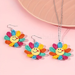 Комплекты ожерелий и серег с подвесками из смолы&nbsp;FS-WGC297F-01