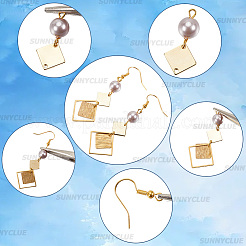 Kit fai da te di orecchini pendenti geometrici in acciaio inossidabile&nbsp;DIY-SC0030-02