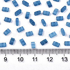 Perles de verre à peinture cuite à 2 trou fgb&nbsp;X-SEED-S031-M-SH1205FR