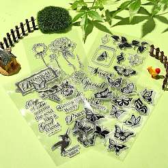 8 Blatt 4 Stile klare Silikonstempel&nbsp;DIY-CJ0002-11