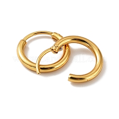 Boucles d'oreilles créoles en acier inoxydable 201 avec placage sous vide PVD&nbsp;STAS-H164-04G