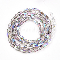 Прозрачные стеклянные бусины гальваническим пряди&nbsp;GLAA-K064-05A-01A