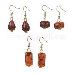 Серьги с подвесками в технике лэмпворк&nbsp;EJEW-JE06834