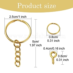 Железные разъёмные кольца для ключей&nbsp;DIY-YW0009-10