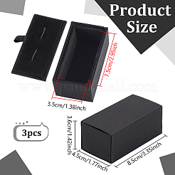 Papier 2 Manschettenknopf Geschenk Aufbewahrungsboxen&nbsp;CON-WH0107-87