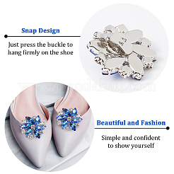 4 шт. 2-цветные пряжки для обуви из платинового сплава&nbsp;ALRI-NB0001-09P