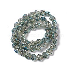 Стеклянные бусины с гальваническим покрытием &nbsp;LS-EGLA-L040-FR02