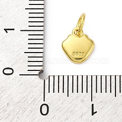 925 подвеска в виде отпечатка лапы из стерлингового серебра с белой эмалью STER-D303-04G