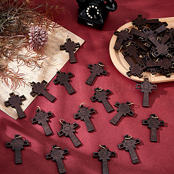 50шт крестовые деревянные подвески&nbsp;PALLOY-FH00177