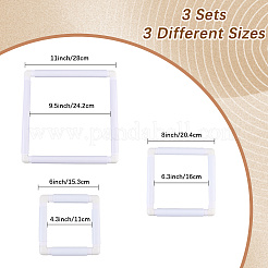 3 шт. 3 стиля пластиковые пяльцы для вышивки крестом DIY-CP0012-44C