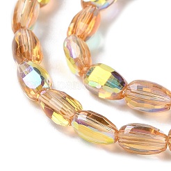 Прозрачные стеклянные бусины гальваническим пряди&nbsp;GLAA-Q099-F01-09