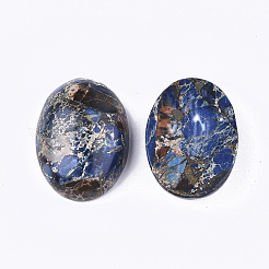 Синтетическая золотая линия регалит / имперская яшма / морские отложения яшма кабошоны&nbsp;X-G-S329-079A