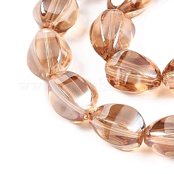 Стеклянные бусины с гальваническим покрытием &nbsp;EGLA-T028-01F