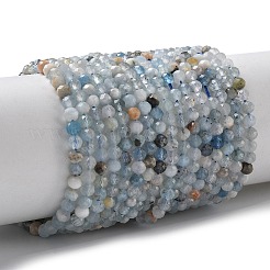 Natürliche Aquamarin Perlen Stränge&nbsp;X-G-L651-C09-4mm