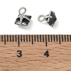 Charms in ottone zirconi a pavé di ottone&nbsp;CU-CBABEB3-05P