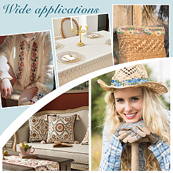 6 ярд двухцветной полиэстеровой вышитой кружевной отделки OCOR-NB0002-36