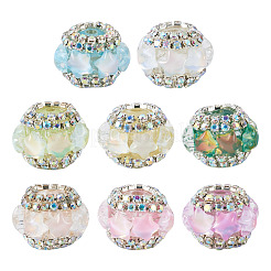 8 pieza de cuentas redondas de rhinestone acrílicos de 8 colores&nbsp;OACR-TA0004-99