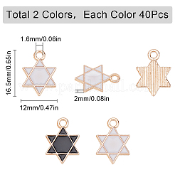 80шт 2 цвета сплава эмалевые подвески ENAM-SC0005-11