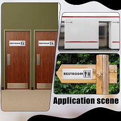 2 cartello in alluminio per toilette da uomo e donna&nbsp;AJEW-WR0003-27
