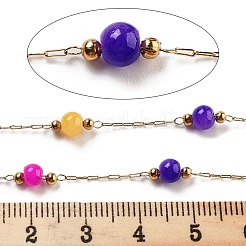 Chaînes de perles en jade naturel de Malaisie&nbsp;CHS-P019-08G-A