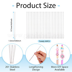 50 шт. 201 нержавеющая сталь шариковая ручка с выдвижным штифтом FIND-BT0001-34