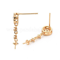 Плоская круглая форма из латуни с микропаве KK-S356-437-NF