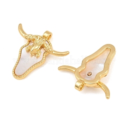 Pendentifs en acier inoxydable 304 et coquillages d'eau douce naturelle&nbsp;SH-CBA6A0D-01G