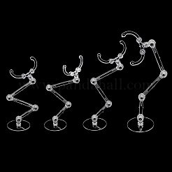 プラモデルおもちゃ組み立てホルダー  鉄製のネジとナット付き  透明  パッケージ：26x21cm&nbsp;KY-WH0024-10