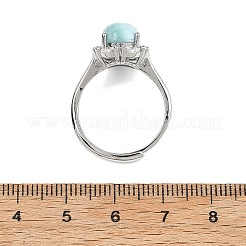 Messing Micro Pave Zirkonia Manschette offene Ringe&nbsp;RJEW-D351-03G-02