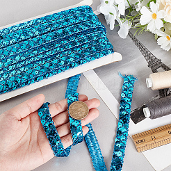 13м полиэстеровые ленты с пайетками OCOR-WH0078-282B