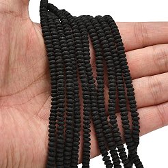 Бусы из натуральной лавы G-L635-A25-4x2mm