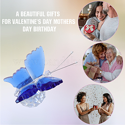 1шт стеклянные хрустальные бабочки для украшения витрины&nbsp;LAMP-CN0001-01B