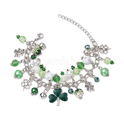 Сплав много подвесок браслеты цепи&nbsp;BJEW-JB11201