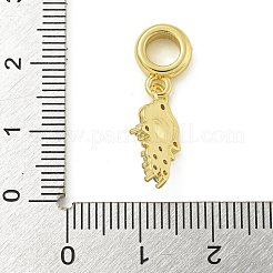 Подвески из латуни с покрытием из кубического циркония и АБС-пластика с жемчугом в европейском стиле KK-Z067-61B-G