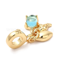 Латунные микро проложить кубического циркония подвески&nbsp;KK-D027-06G