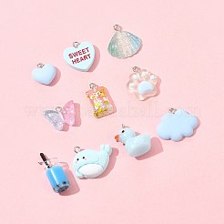 1 пакетик подвесок из смолы&nbsp;RESI-FS0002-22