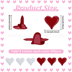 400 шт. 2-х цветные железные гвоздики в форме сердца&nbsp;FIND-PH0027-43