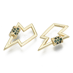 Латунь микропаве кубический цирконий винт карабин подвески с замком KK-R136-067B-NF