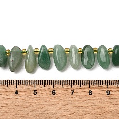 Естественный зеленый авантюрин бисер нитей G-Z091-A19