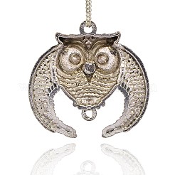 Антикварная посеребренные сплав горный хрусталь подвески птиц ALRI-J111-02AS