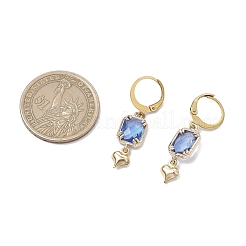 Стеклянные серьги с защелкой EJEW-JE06397-01