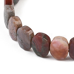 Bracelet extensible ovale en perles de jaspe océan naturel&nbsp;G-E010-01-13