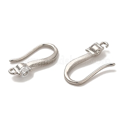 Стойка покрытие латунь микропаве прозрачный кубический цирконий крючки для сережек&nbsp;KK-A231-05P