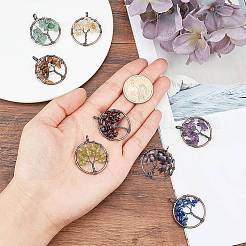 8 шт. 8 цвета подвески с драгоценными камнями&nbsp;G-SC0002-21R