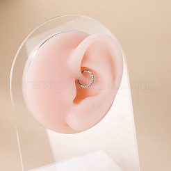 Серьги-гвоздики из нержавеющей стали g23 с микропаве из прозрачного кубического циркония WG72C09-03