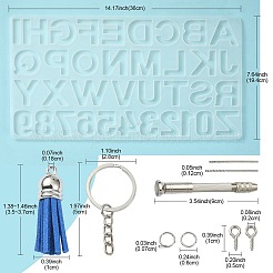 1 шт. силиконовая форма для подвески с буквами A ~ Z и цифрой 0~9 для изготовления брелоков&nbsp;DIY-YW0008-10