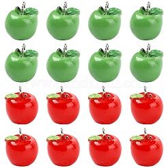 10 шт. подвески из смолы в виде яблока&nbsp;RESI-YW0005-26A